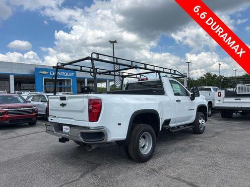 Summit White 2026 Chevrolet Silverado 3500 Regular Cab, Long Bed, WT Dual Rear Wheel, RWD