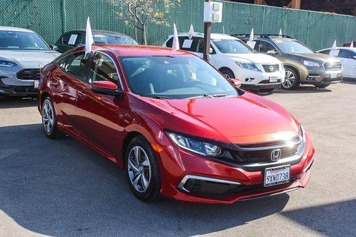 Red 2019 Honda Civic LX