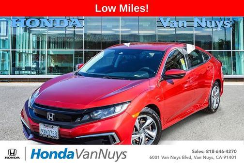 Red 2019 Honda Civic LX