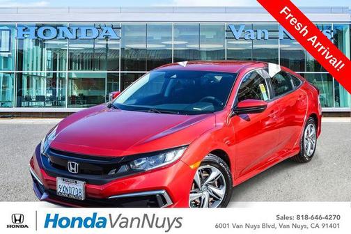 Red 2019 Honda Civic LX
