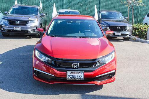 Red 2019 Honda Civic LX
