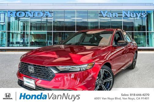 Radiant Red Metallic 2026 Honda Accord Hybrid Sport