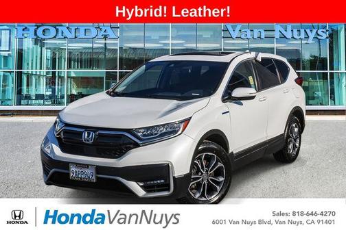 Platinum White Pearl 2021 Honda CR-V Hybrid EX-L