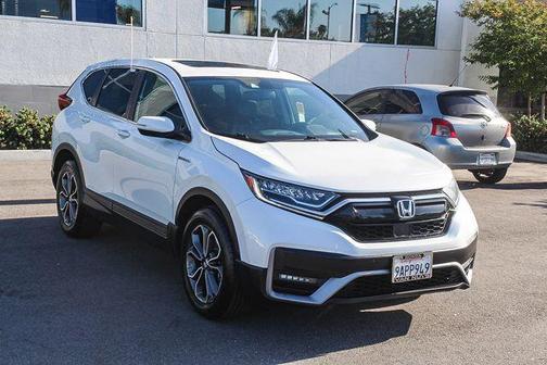 Platinum White Pearl 2021 Honda CR-V Hybrid EX-L