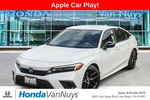 Platinum White Pearl 2024 Honda Civic Sport