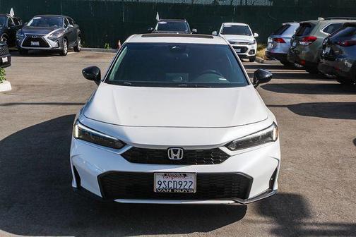 Platinum White Pearl 2025 Honda Civic Hybrid Sport
