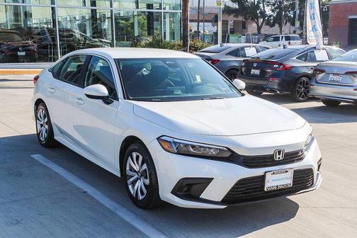 Platinum White Pearl 2023 Honda Civic LX