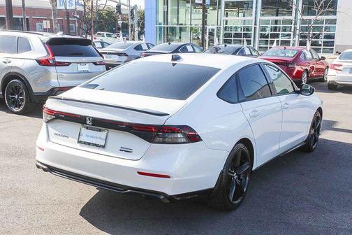 Platinum White Pearl 2025 Honda Accord Hybrid Sport-L