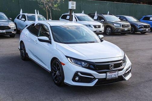 Platinum White Pearl 2021 Honda Civic Sport