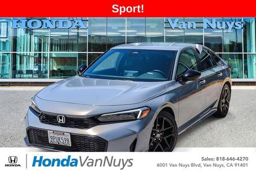Gray 2025 Honda Civic Sport