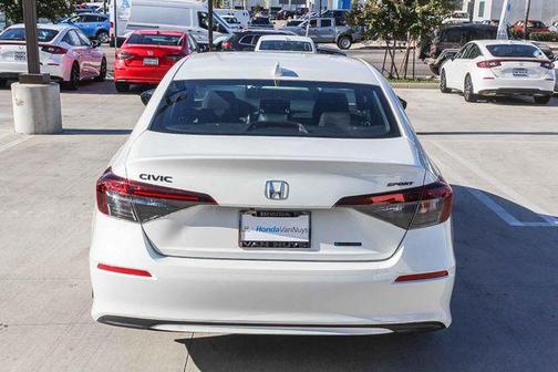 Platinum White Pearl 2026 Honda Civic Hybrid Sport Touring