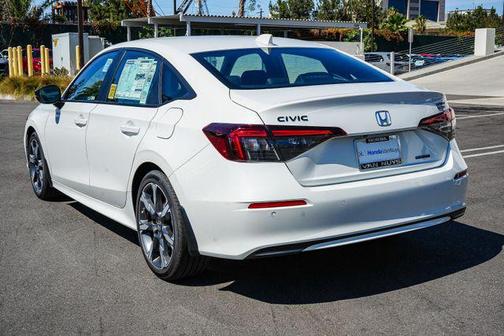 Platinum White Pearl 2026 Honda Civic Hybrid Sport Touring