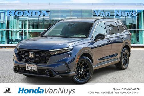 Blue Metallic 2025 Honda CR-V Hybrid Sport AWD