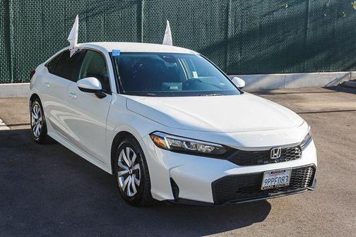 Platinum White Pearl 2025 Honda Civic LX