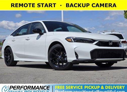 Platinum White Pearl 2026 Honda Civic Hybrid Sport