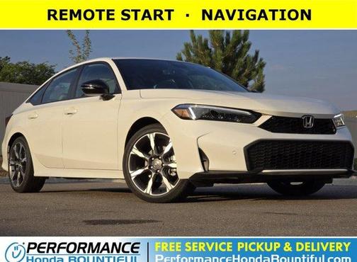 Platinum White Pearl 2026 Honda Civic Hybrid Sport Touring