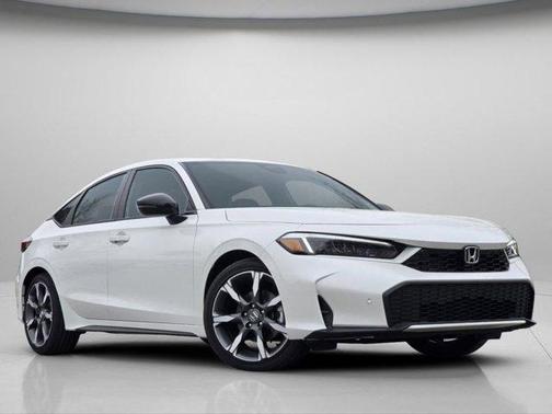 Platinum White Pearl 2026 Honda Civic Hybrid Sport Touring
