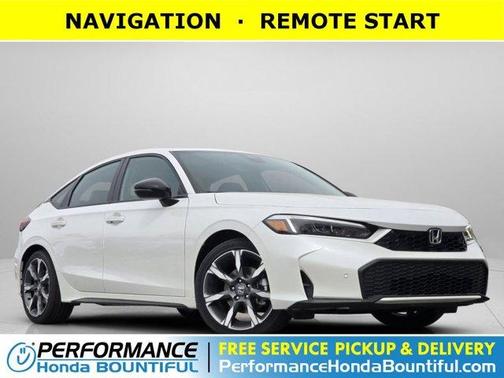 Platinum White Pearl 2026 Honda Civic Hybrid Sport Touring