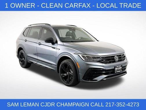 Platinum Gray Metallic 2024 Volkswagen Tiguan 2.0T SE R-Line Black