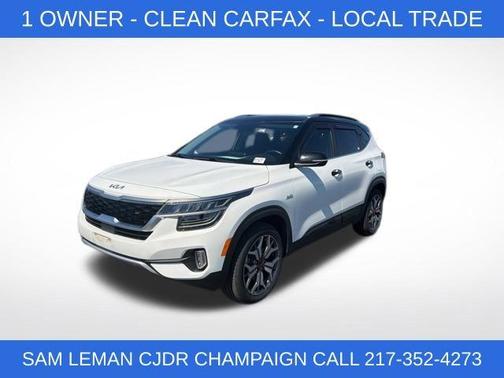 Clear White / Black Roof 2023 Kia Seltos SX