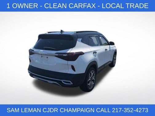 Clear White / Black Roof 2023 Kia Seltos SX