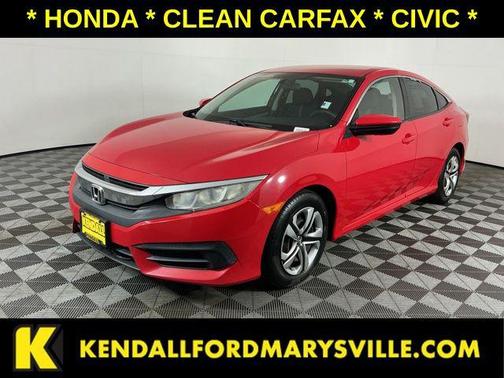 Red 2016 Honda Civic LX