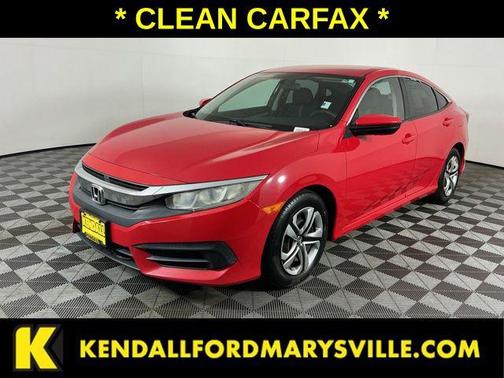 Red 2016 Honda Civic LX