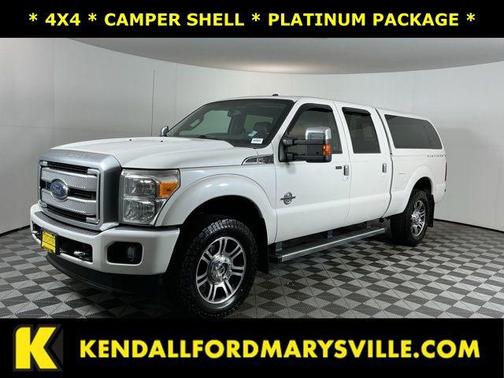 White Platinum Metallic Tri-Coat 2014 Ford F-250 Lariat