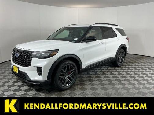 Star White Metallic Tri-Coat 2026 Ford Explorer ST-Line