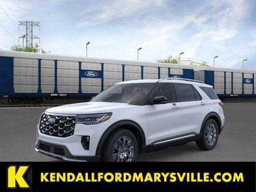 Space White Metallic 2026 Ford Explorer Platinum