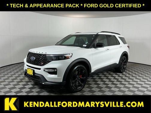 Star White Metallic Tri-Coat 2024 Ford Explorer ST