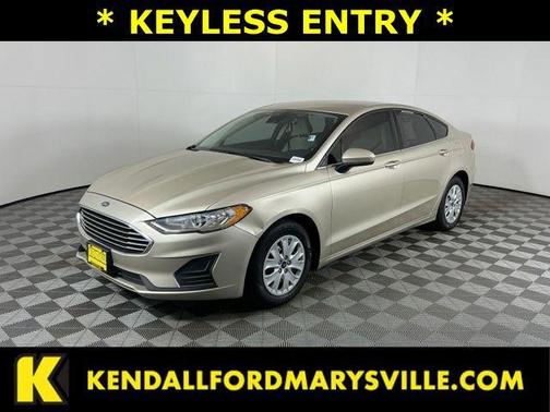 White Gold Metallic 2019 Ford Fusion S