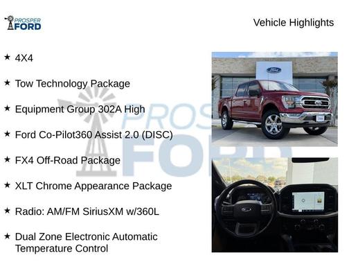 Red Metallic 2022 Ford F-150 XLT