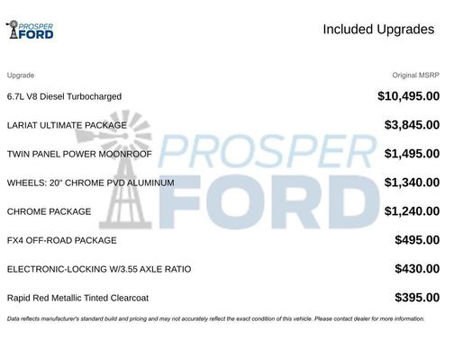 Red Metallic 2022 Ford F-350 Lariat