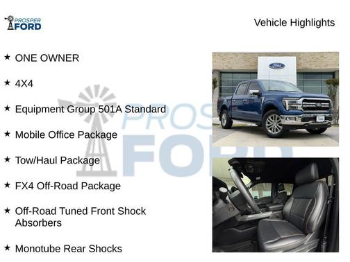 Blue Metallic 2024 Ford F-150 Lariat