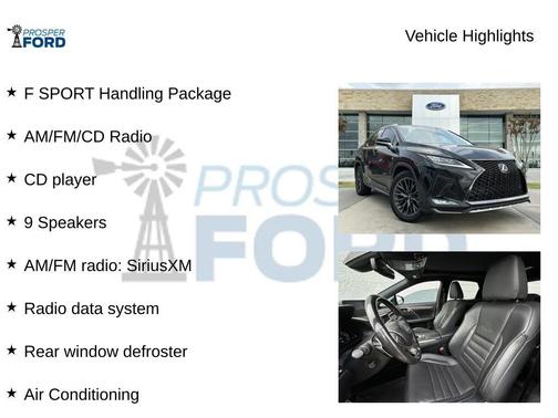 2022 Lexus RX 350 F SPORT Handling
