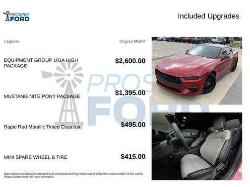Rapid Red Metallic Tinted Clearcoat 2024 Ford Mustang EcoBoost
