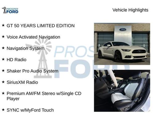 2015 Ford Mustang GT 50 Years Limited Edition