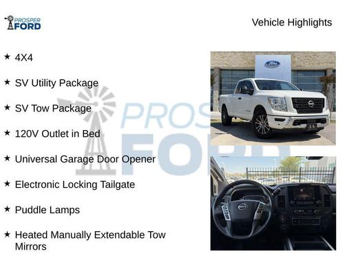 Glacier White 2024 Nissan Titan SV
