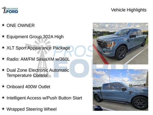 Blue 2023 Ford F-150 XLT