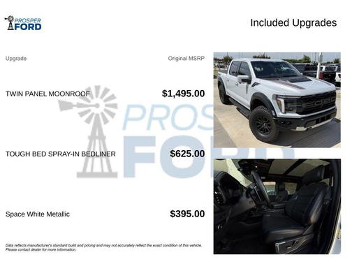 White Metallic 2025 Ford F-150 Raptor