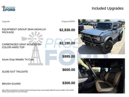 Azure Gray Metallic 2024 Ford Bronco Wildtrak