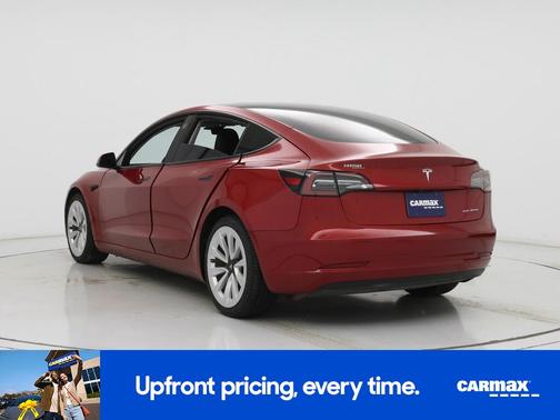 Burgundy 2021 Tesla Model 3 Long Range