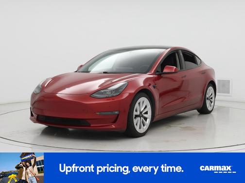 Burgundy 2021 Tesla Model 3 Long Range