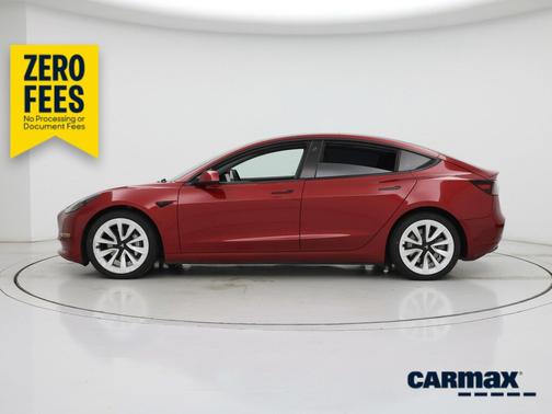 Burgundy 2021 Tesla Model 3 Long Range