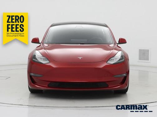 Burgundy 2021 Tesla Model 3 Long Range
