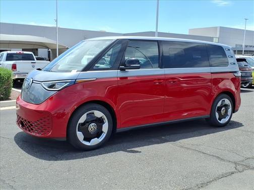 Cherry Red W/Metro Silver Upper 2025 Volkswagen ID. Buzz Pro S Plus 4Motion