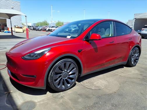 Red 2024 Tesla Model Y Performance