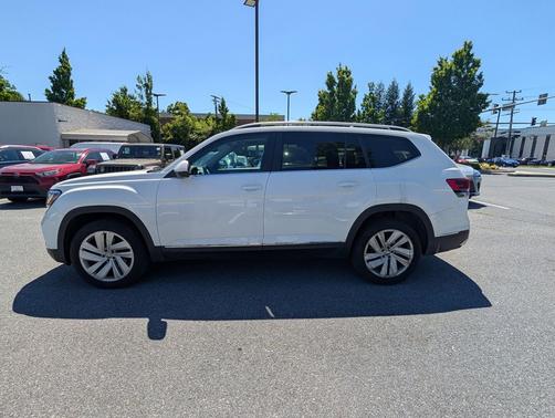 Pure White 2021 Volkswagen Atlas 3.6L SEL