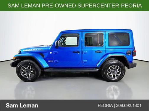 Hydro Blue Pearlcoat 2024 Jeep Wrangler 4-Door Sahara 4x4